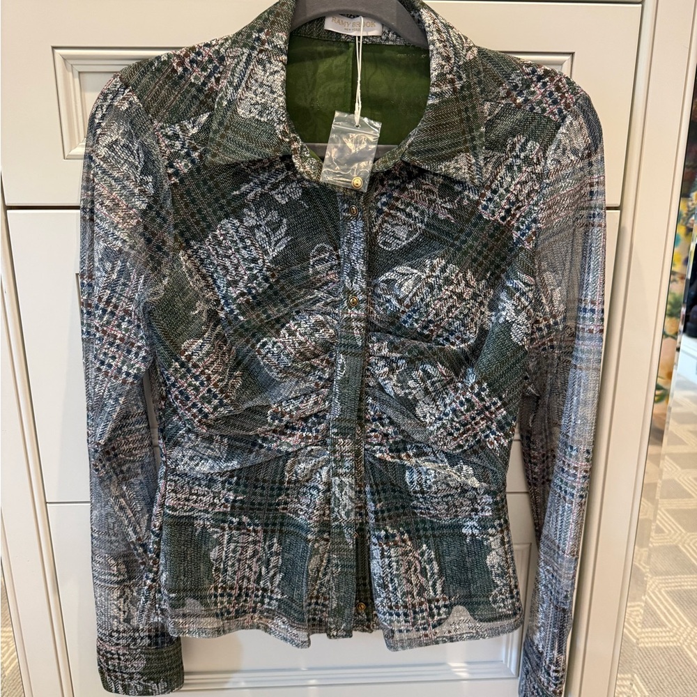 Ramy Brook Hamilton Mesh Long Sleeve Top